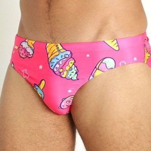 Garcon Low Rise Swim Brief Pink Ice Cream